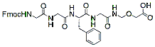 Molecular structure of the compound: Fmoc-Gly-Gly-L-Phe-N-[(carboxymethoxy)methyl]Glycinamide