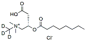 Molecular structure of the compound: Octanoyl-L-carnitine-D3 (chloride)
