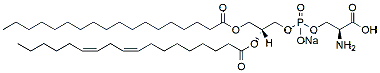 Molecular structure of the compound: 1-stearoyl-2-linoleoyl-sn-glycero-3-phospho-L-serine (sodium salt) (18:0 -18:2 PS)