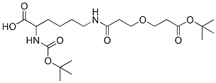 Molecular structure of the compound: N-Boc-N-(PEG1-t-butyl ester)-L-Lysine-OH