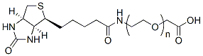 Molecular structure of the compound: Biotin-PEG-CH2CO2H, MW 3,400