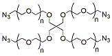 Molecular structure of the compound: 4arm-PEG-azide, MW 2,000