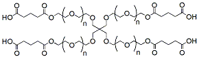 Molecular structure of the compound: 4-arm PEG-(CH2)3CO2H, MW 2,000