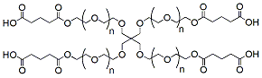 Molecular structure of the compound: 4-arm PEG-(CH2)3CO2H, MW 5,000