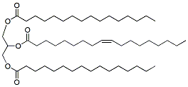 Molecular structure of the compound: 1,3-Dipalmitoyl-2-oleoyl Glycerol