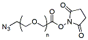 Molecular structure of the compound: Azido-PEG-CH2CO2-NHS, MW 2,000