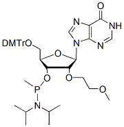 Molecular structure of the compound: 5’-O-DMTr-2’-O-MOE -5-MeU-3’-P-methyl phosphonamidite