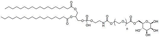 Molecular structure of the compound: DSPE-PEG-Mannose, MW 2,000