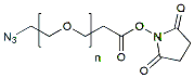Molecular structure of the compound: Azido-PEG-NHS ester, MW 2,000