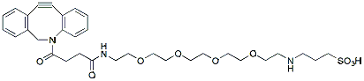 Molecular structure of the compound: DBCO-PEG4-C3-sulfonic acid
