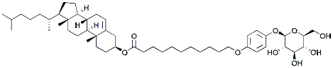 Molecular structure of the compound: Cholesterol-Undecanoate-Glucose Conjugate