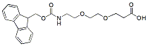 Molecular structure of the compound: Fmoc-N-amido-PEG2-acid