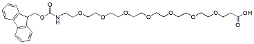 Molecular structure of the compound: Fmoc-N-amido-PEG7-acid