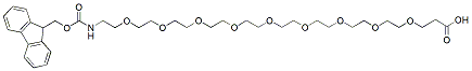 Molecular structure of the compound: Fmoc-N-amido-PEG9-acid