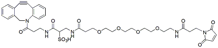 Molecular structure of the compound: Sulfo DBCO-PEG4-Maleimide