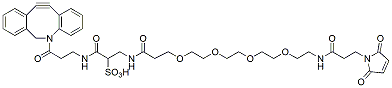 Molecular structure of the compound: Sulfo DBCO-PEG4-Maleimide