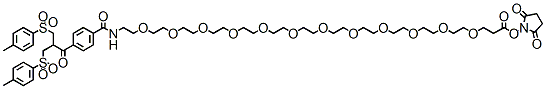 Molecular structure of the compound: Bis-sulfone-PEG12-NHS Ester