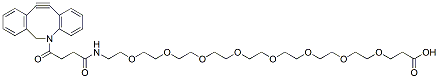 Molecular structure of the compound: DBCO-PEG8-acid