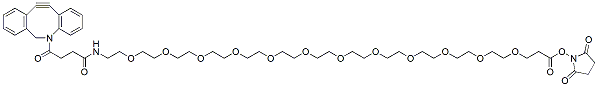 Molecular structure of the compound: DBCO-PEG12-NHS ester