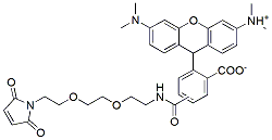 Molecular structure of the compound: TAMRA-PEG2-Maleimide