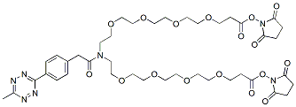 Molecular structure of the compound: Methyltetrazine-amido-N-bis(PEG4-NHS ester)