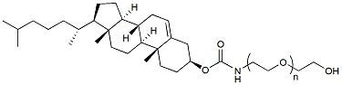Molecular structure of the compound: Cholesterol-PEG-alcohol, MW 2,000