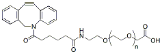Molecular structure of the compound: DBCO-PEG-acid, MW 5,000