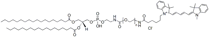 Molecular structure of the compound: DSPE-PEG-Cy5, MW 2,000, HCl salt