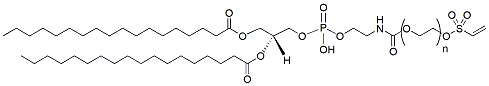 Molecular structure of the compound: DSPE-PEG-Vinylsulfone, MW 1,000