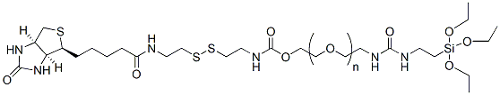 Molecular structure of the compound: Biotin-S-S-PEG-silane, MW 2,000