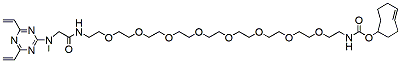 Molecular structure of the compound: N-(4,6-divinyl-1,3,5-triazin-2-yl)-PEG8-TCO