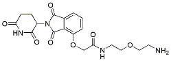 Molecular structure of the compound: N-(2-(2-Aminoethoxy)ethyl)-2-((2-(2,6-dioxopiperidin-3-yl)-1,3-dioxoisoindolin-4-yl)oxy)acetamide