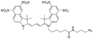 Molecular structure of the compound: Sulfo-Cy3.5 azide