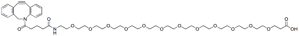 Molecular structure of the compound: DBCO-C5-PEG12-acid