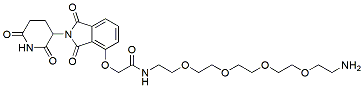 Molecular structure of the compound: Thalidomide-O-amido-PEG4-C2-NH2 hydrochloride