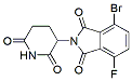 Molecular structure of the compound: 4-Bromo-2-(2,6-dioxopiperidin-3-yl)-7-fluoroisoindoline-1,3-dione