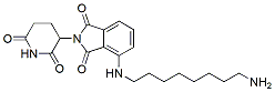 Molecular structure of the compound: Pomalidomide 4'-alkylC8-amine, HCl salt