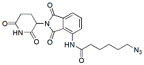 Molecular structure of the compound: 6-Azido-N-(2-(2,6-dioxopiperidin-3-yl)-1,3-dioxoisoindolin-4-yl)hexanamide