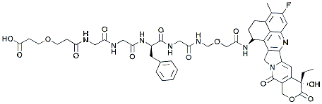 Molecular structure of the compound: Exatecan-2-(aminomethoxy)acetamide-Gly-Phe-Gly-Gly-acid