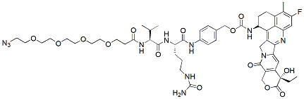 Molecular structure of the compound: Azide-PEG4-Val-Cit-PAB-Exatecan