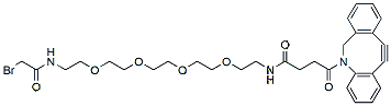 Molecular structure of the compound: Bromoacetamido-PEG4-amido-DBCO