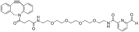 Molecular structure of the compound: DBCO-PEG4-3-formylbenzamide