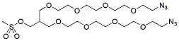 Molecular structure of the compound: 3-(PEG4-Azide)-2-((PEG4-Azide)methyl)propan-1-Mes