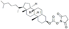 Molecular structure of the compound: 1-[[[(3)-Cholest-5-en-3-yloxy]carbonyl]oxy]-2,5-pyrrolidinedione