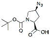 Molecular structure of the compound: (2R,4R)-Boc-D-Pro(4-N3)-OH