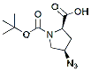 Molecular structure of the compound: cis-4-Azido-N-Boc-L-proline