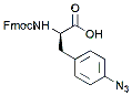 Molecular structure of the compound: 4-Azido-N-Fmoc-D-phenylalanine