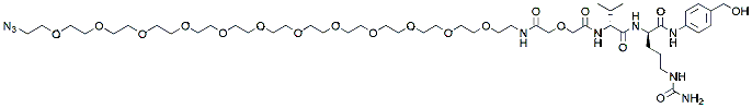 Molecular structure of the compound: Azido-PEG12-Amido-Val-Cit-PAB