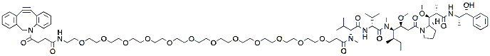 Molecular structure of the compound: DBCO-PEG12-MMAE