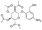 Molecular structure of the compound: 2-(4-(Hydroxymethyl)-2-aminophenoxy)-tetra-Ac-beta-D-galactose